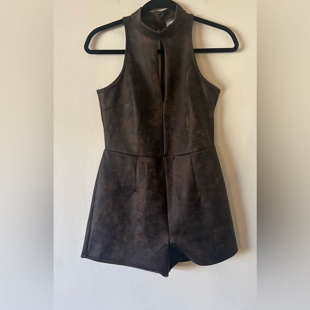 Coco Avante Chocolate Brown Sleeveless Romper